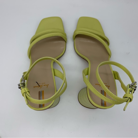 SAM EDELMAN Kia Leather Cone-Heel Sandal in Kiwi - Picture 6 of 14